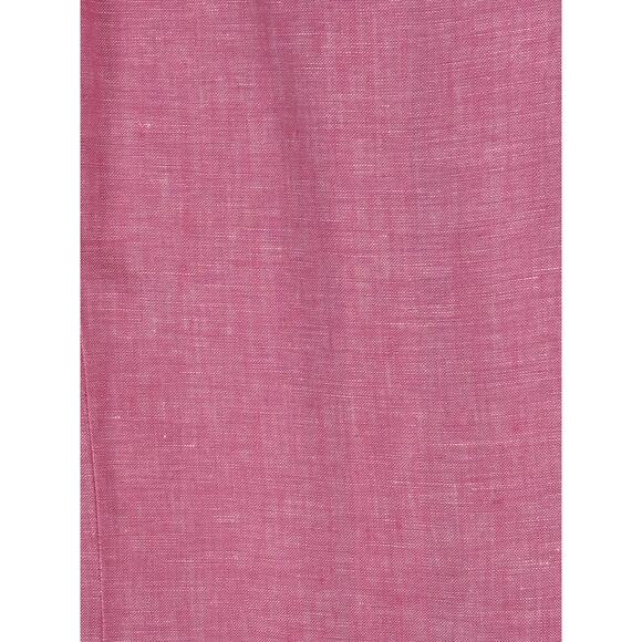 L.L.Bean Pink 3/4 Sleeve Linen Button Down Shirt Size Large - Picture 6 of 8